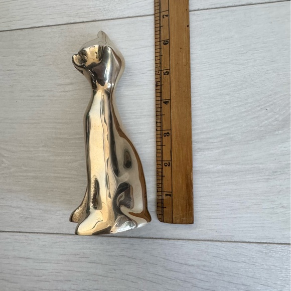 Vintage Brass Cat Kitten Figure - Picture 4 of 6